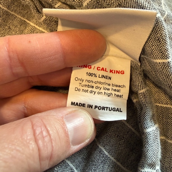 PARACHUTE HOME x jenni kayne grey linen stripe KING DUVET & 2 King Shams - Picture 4 of 6